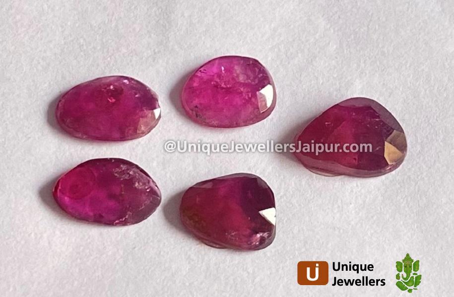 Rubelite Rose Cut Slices