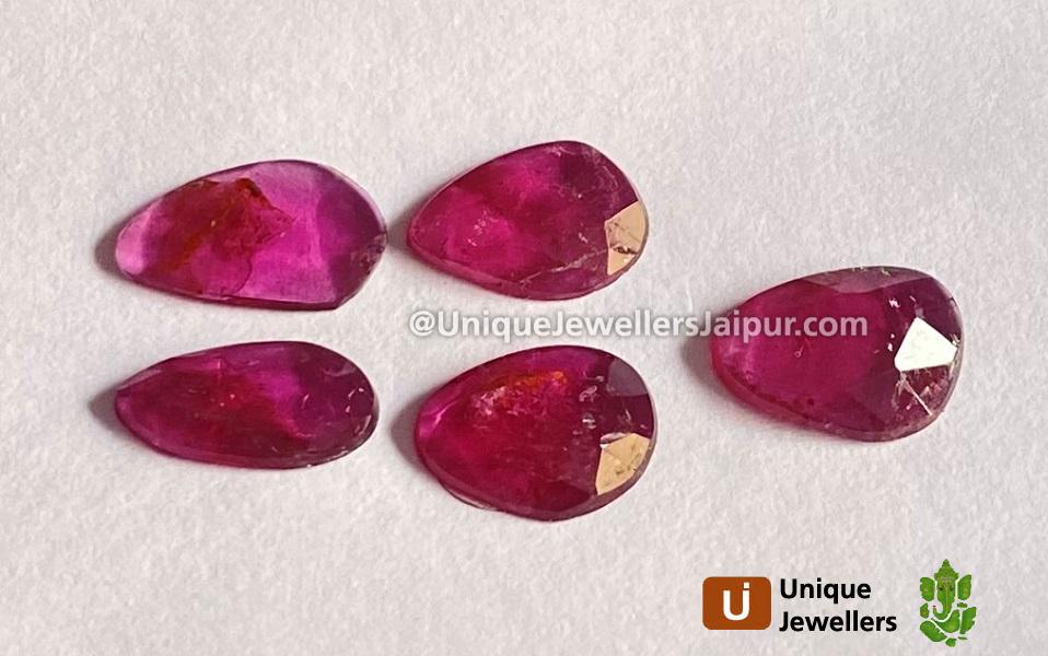 Rubelite Rose Cut Slices