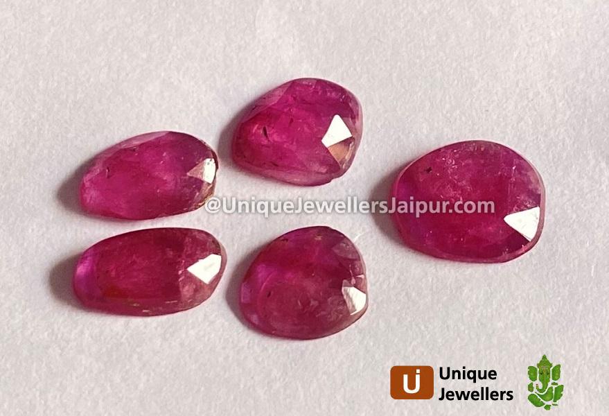 Rubelite Rose Cut Slices