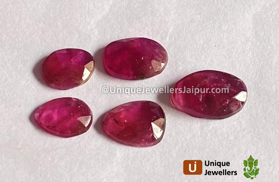 Rubelite Rose Cut Slices