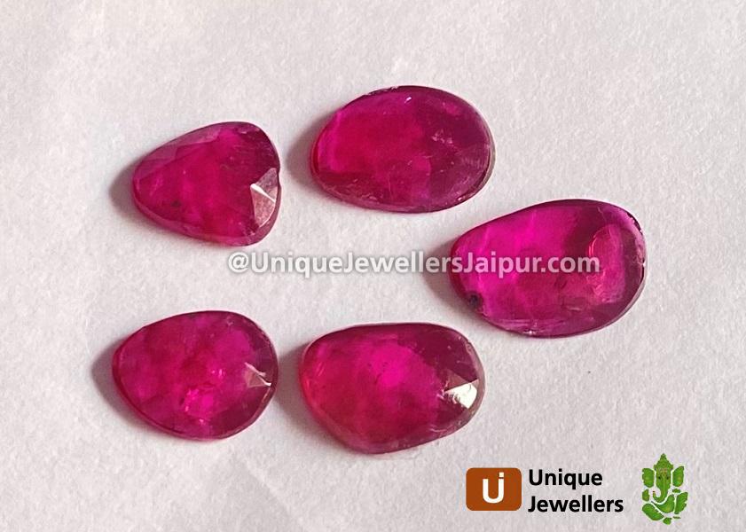 Rubelite Rose Cut Slices