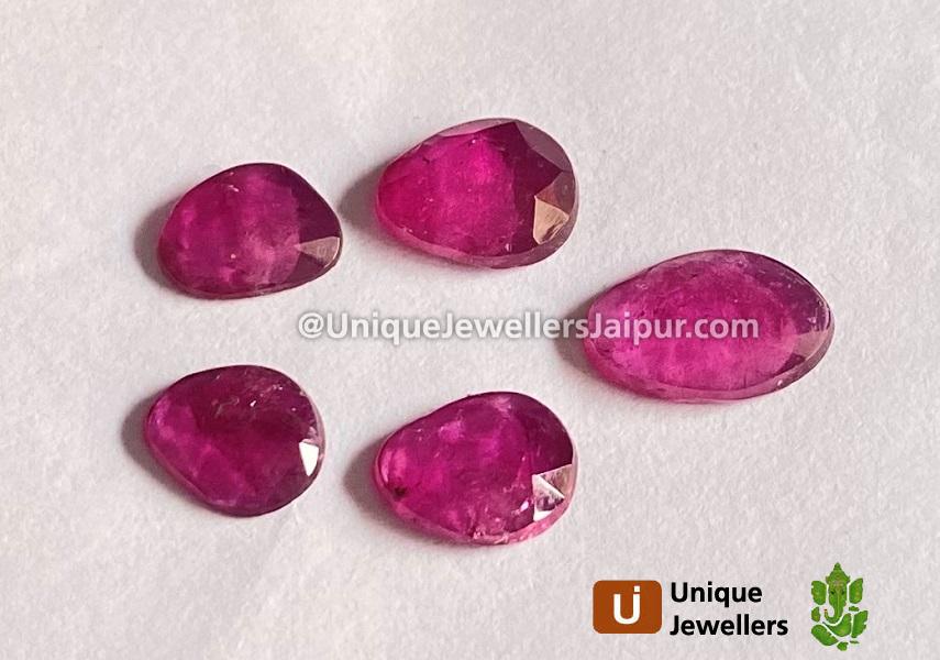 Rubelite Rose Cut Slices