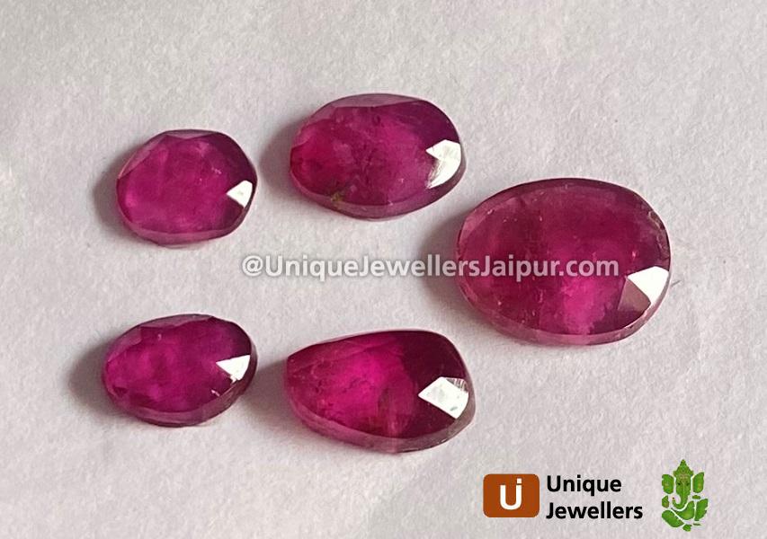 Rubelite Rose Cut Slices