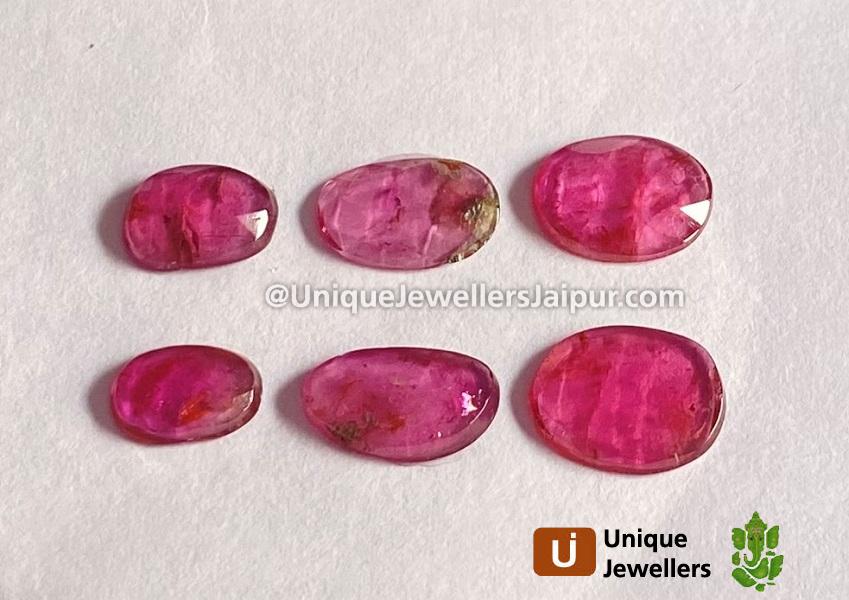 Rubelite Rose Cut Slices