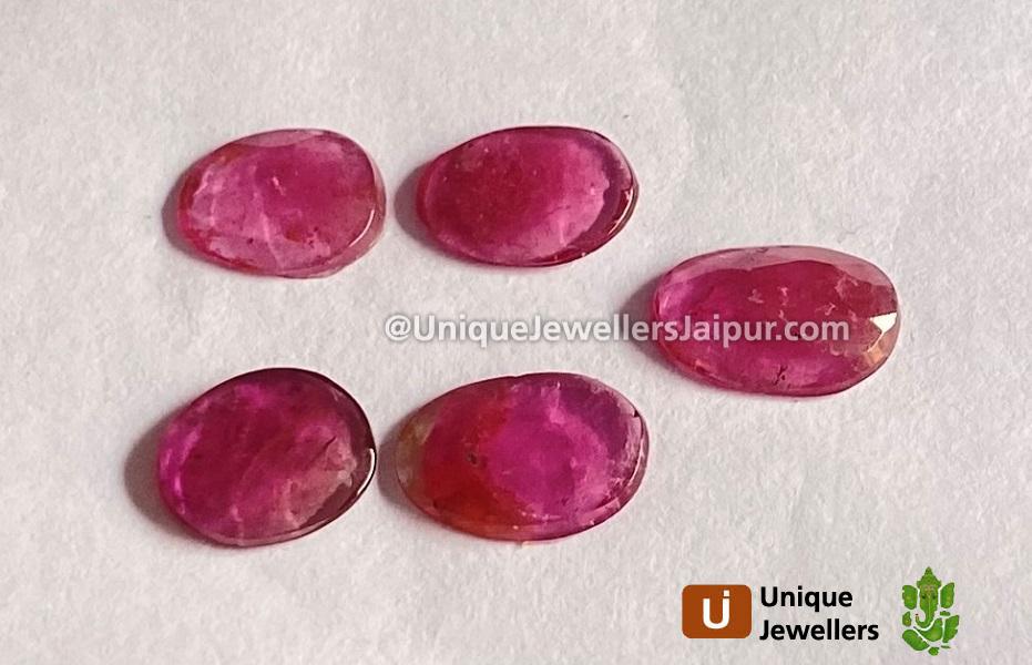 Rubelite Rose Cut Slices