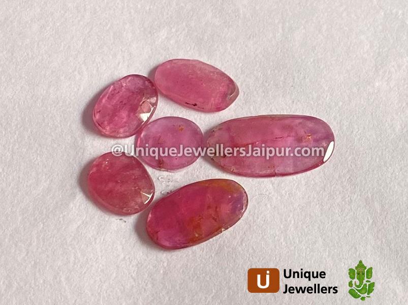 Rubelite Rose Cut Slices