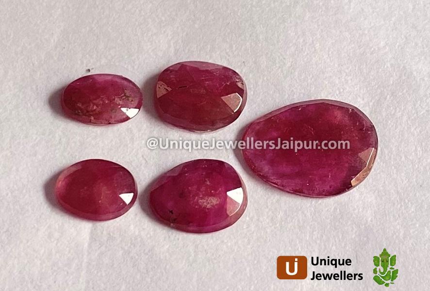 Rubelite Rose Cut Slices