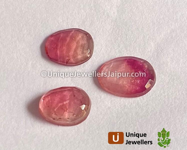 Rubelite Rose Cut Slices