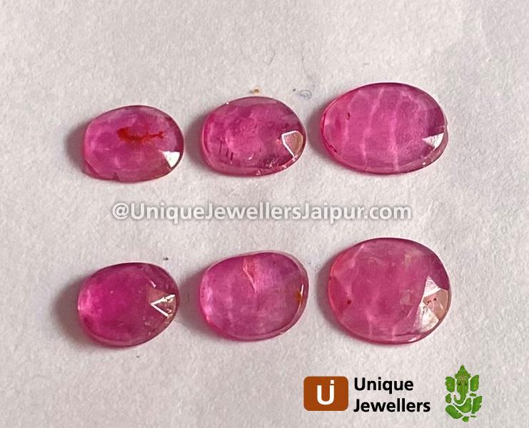 Rubelite Rose Cut Slices