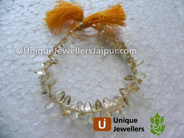 Citrine Cut Marquisse Beads