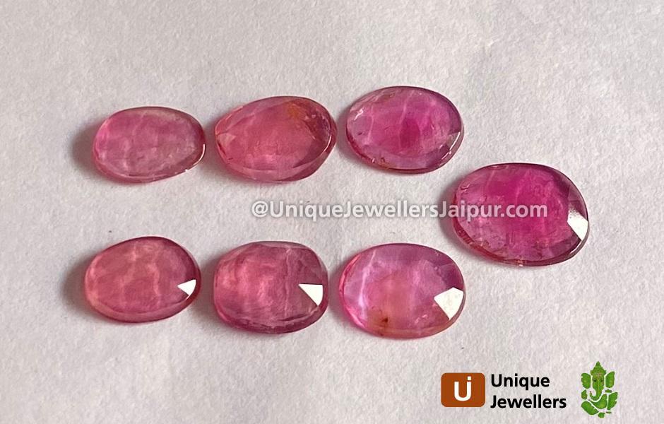 Rubelite Rose Cut Slices