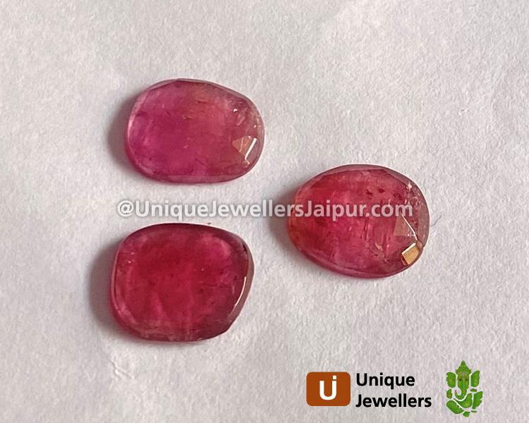 Rubelite Rose Cut Slices