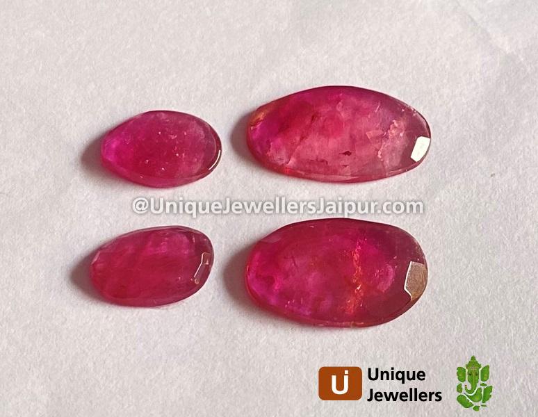 Rubelite Rose Cut Slices