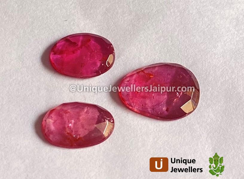 Rubelite Rose Cut Slices