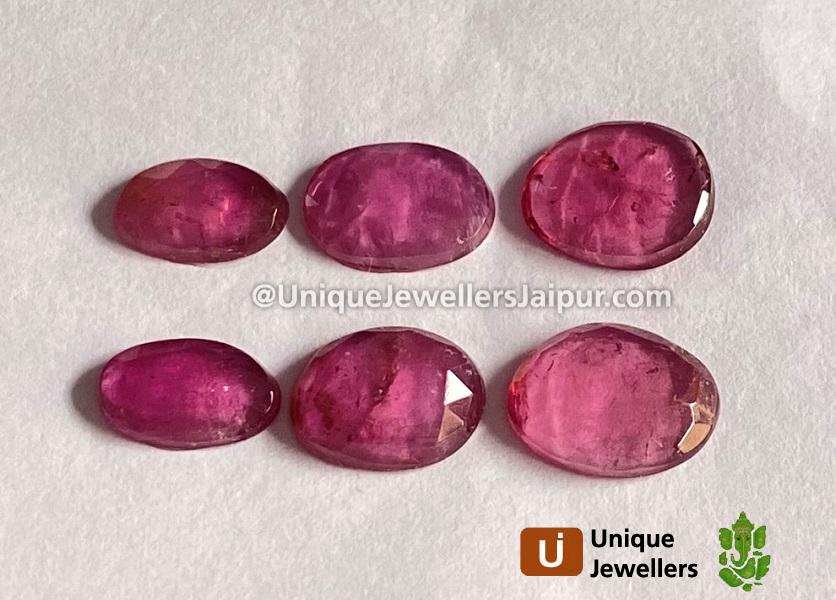 Rubelite Rose Cut Slices