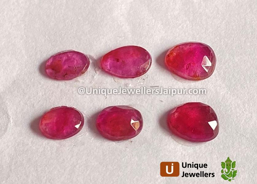 Rubelite Rose Cut Slices