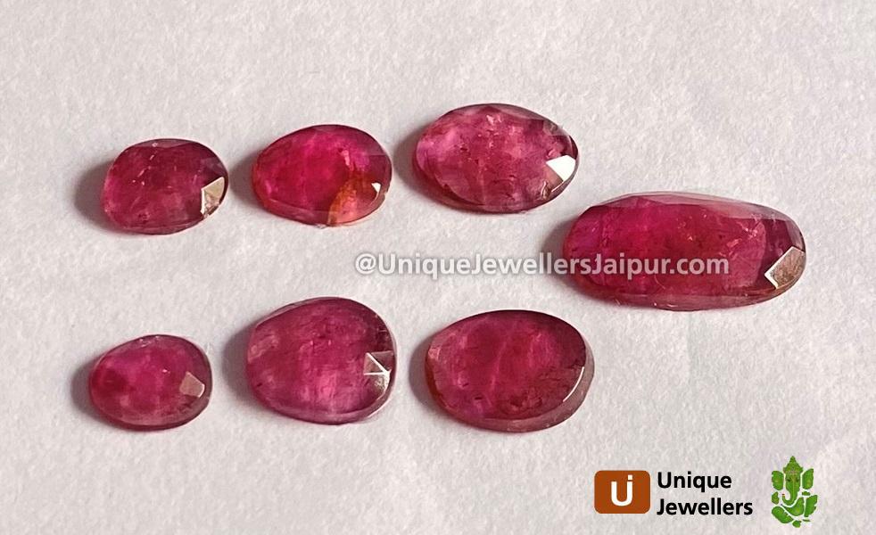 Rubelite Rose Cut Slices