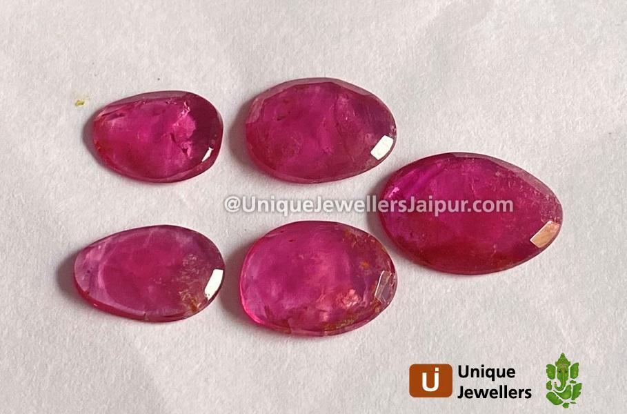 Rubelite Rose Cut Slices