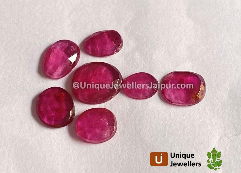 Rubelite Rose Cut Slices