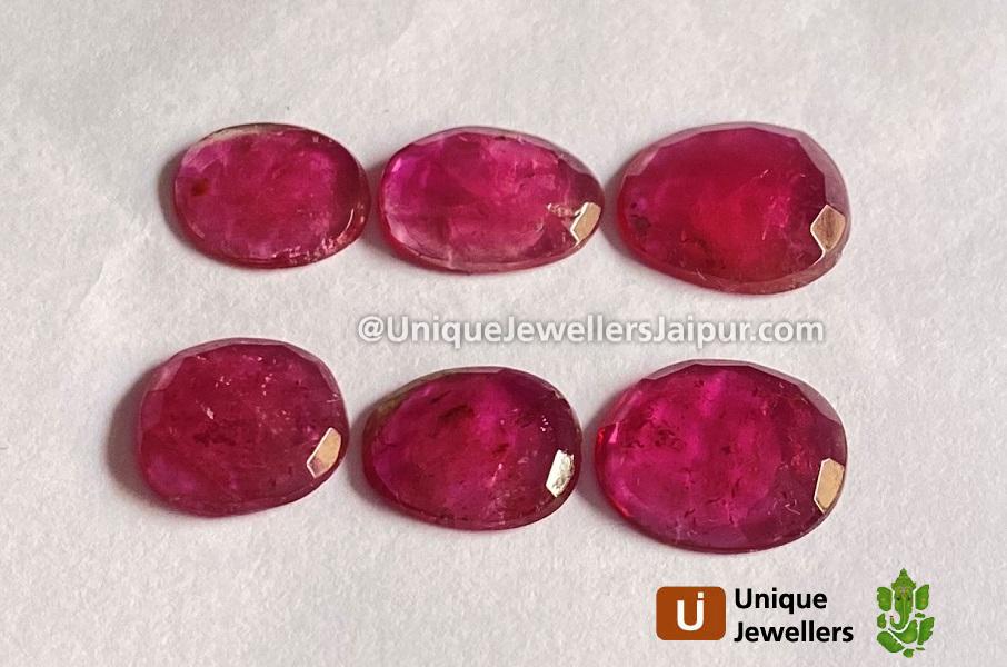 Rubelite Rose Cut Slices