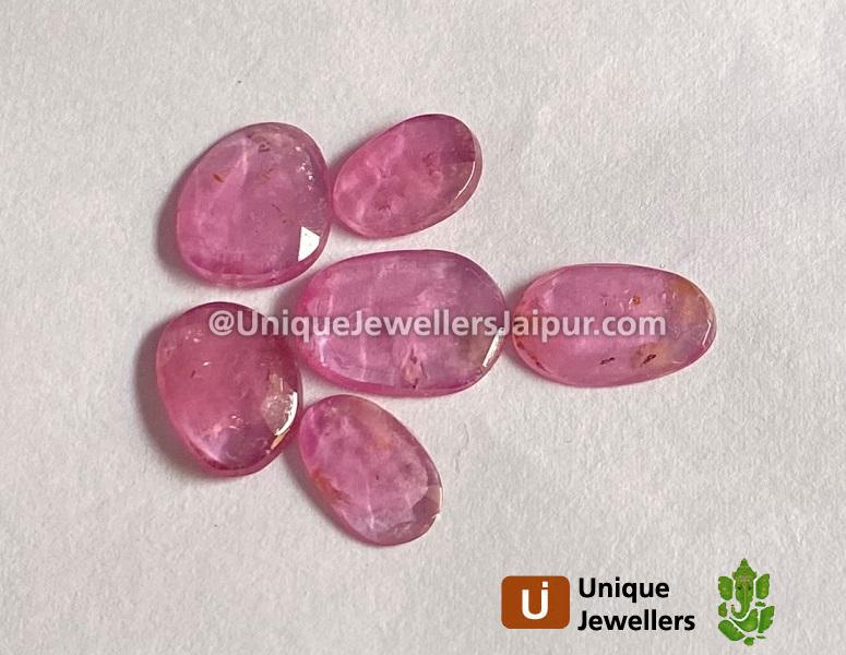 Rubelite Rose Cut Slices