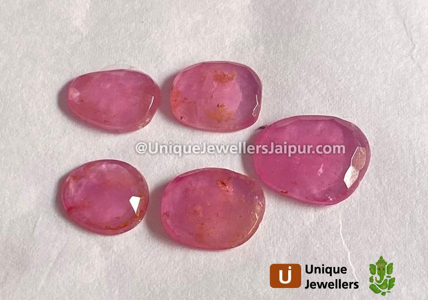 Rubelite Rose Cut Slices