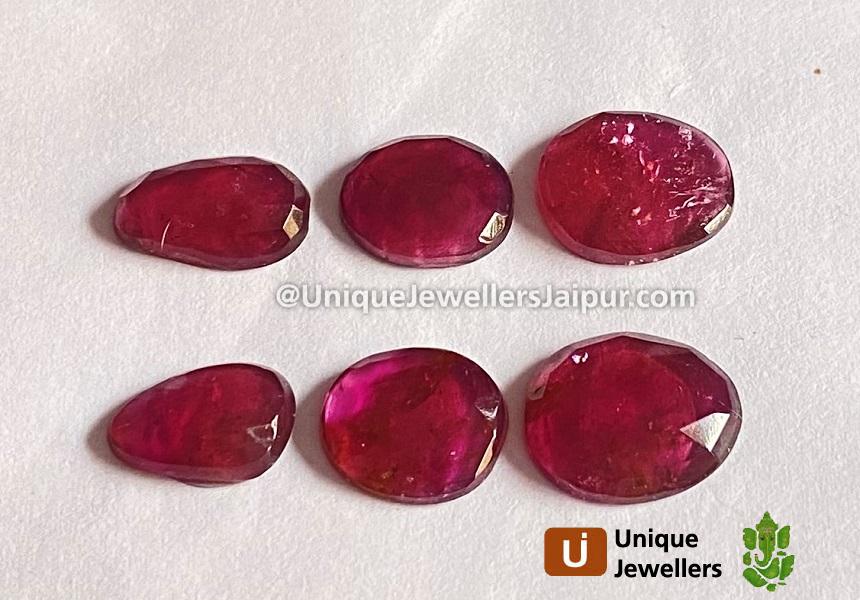 Rubelite Rose Cut Slices