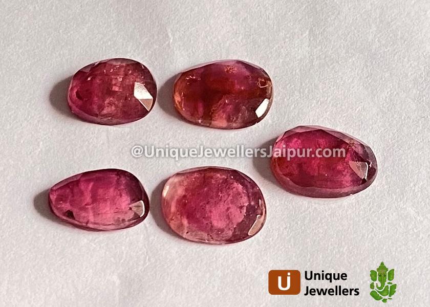 Rubelite Rose Cut Slices