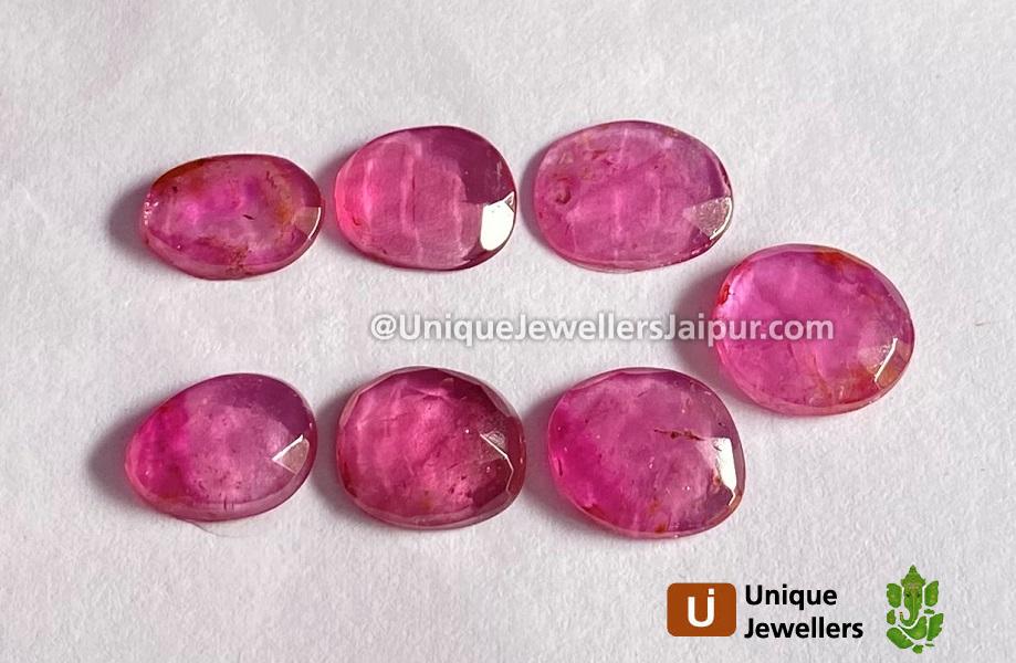 Rubelite Rose Cut Slices