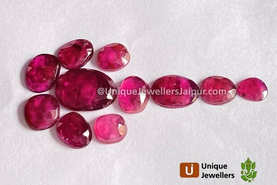 Rubelite Rose Cut Slices