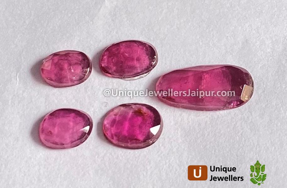 Rubelite Rose Cut Slices