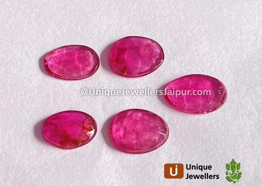 Rubelite Rose Cut Slices