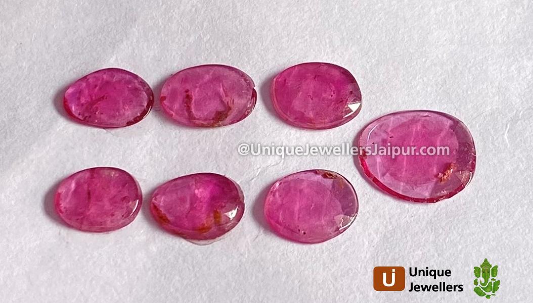 Rubelite Rose Cut Slices