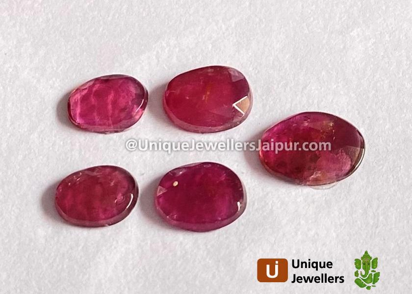 Rubelite Rose Cut Slices