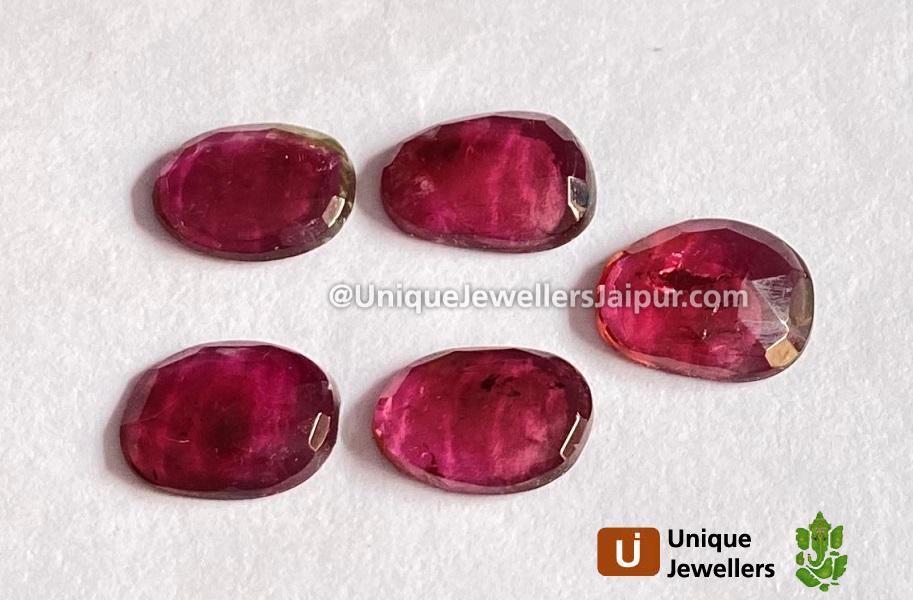 Rubelite Rose Cut Slices