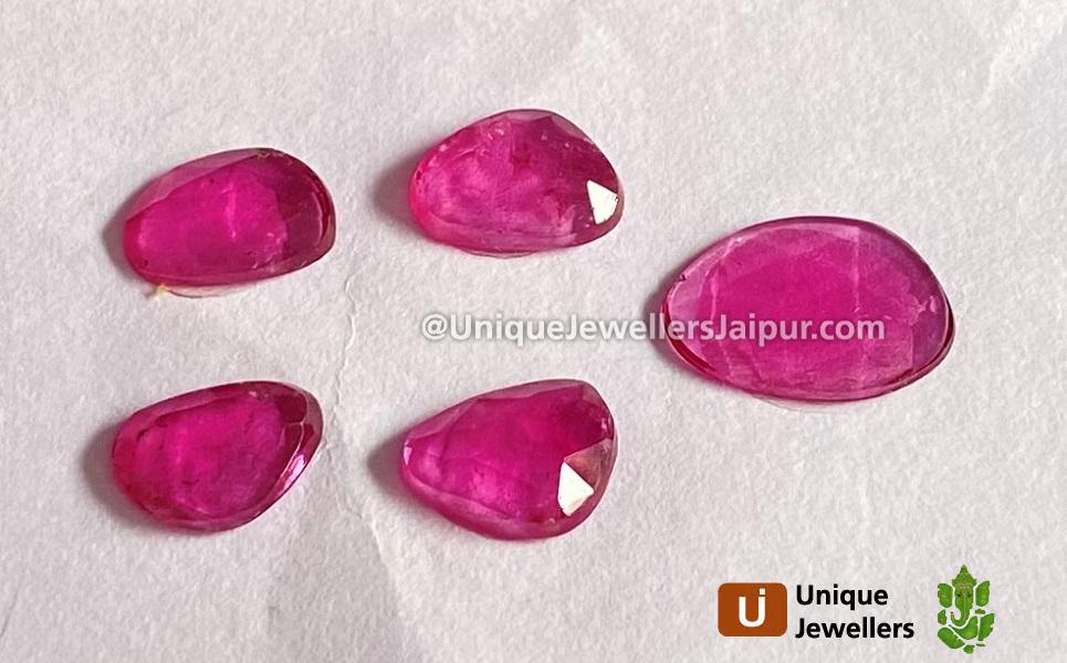 Rubelite Rose Cut Slices