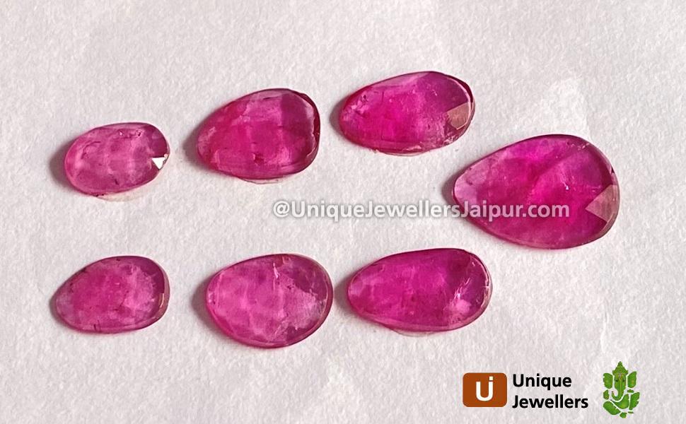 Rubelite Rose Cut Slices