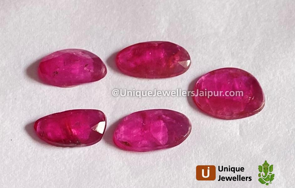 Rubelite Rose Cut Slices