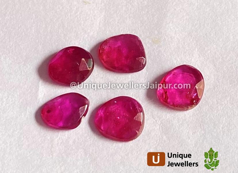 Rubelite Rose Cut Slices