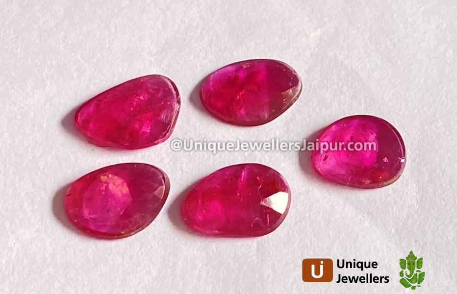 Rubelite Rose Cut Slices