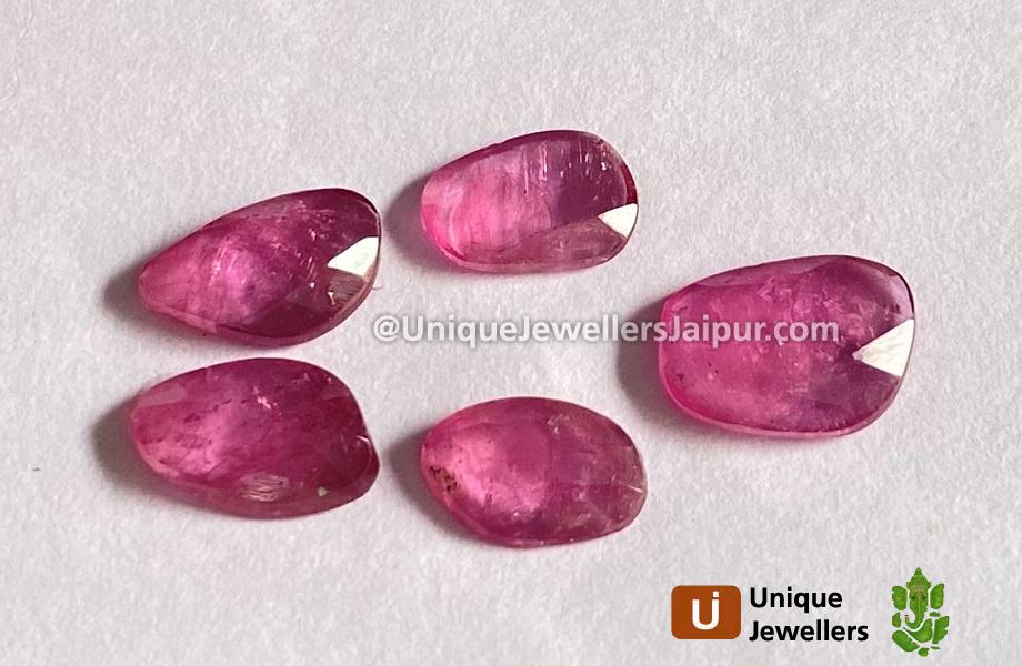 Rubelite Rose Cut Slices