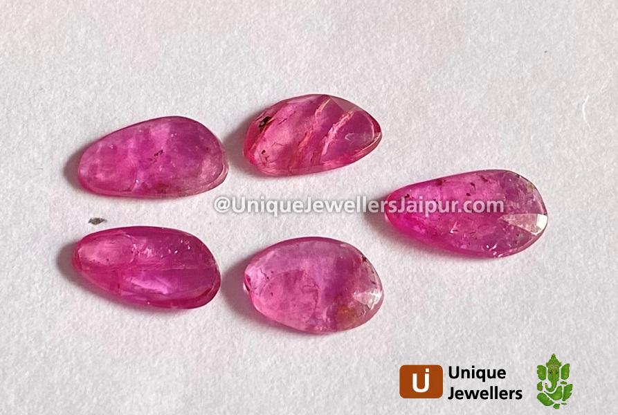 Rubelite Rose Cut Slices