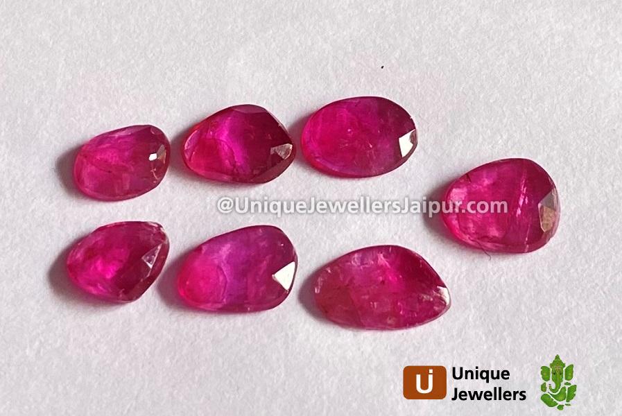 Rubelite Rose Cut Slices