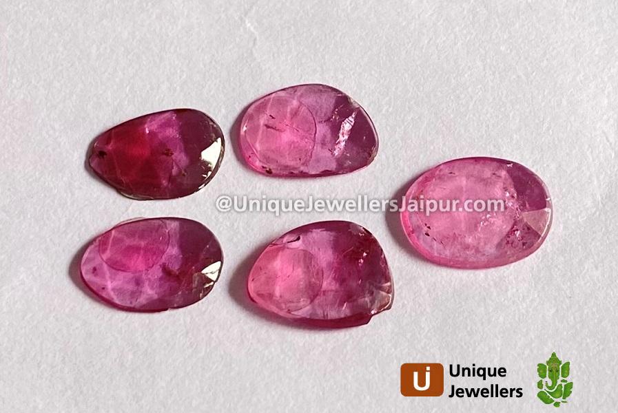 Rubelite Rose Cut Slices