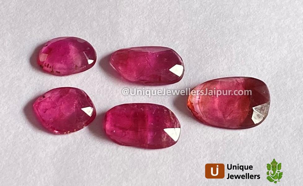 Rubellite Rose Cut Slices