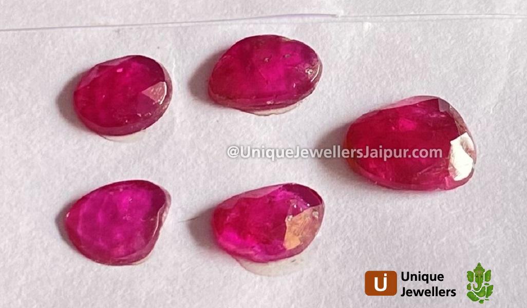 Rubelite Rose Cut Slices