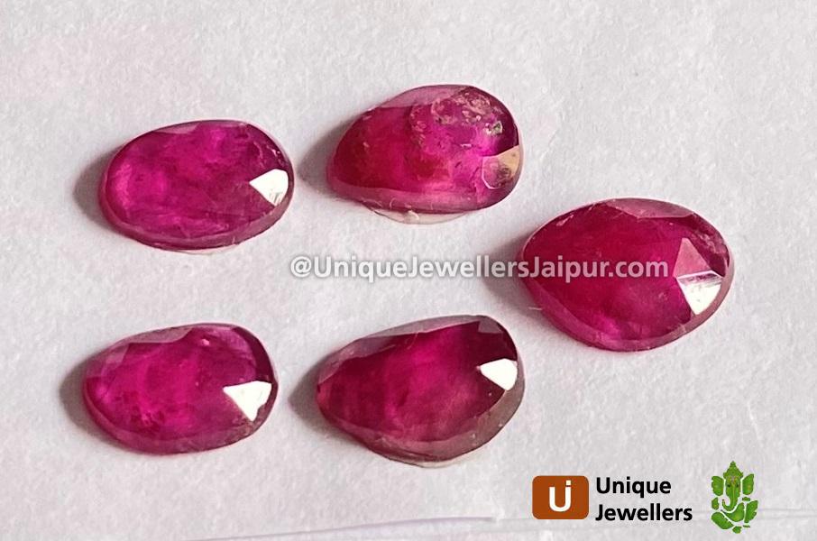 Rubelite Rose Cut Slices