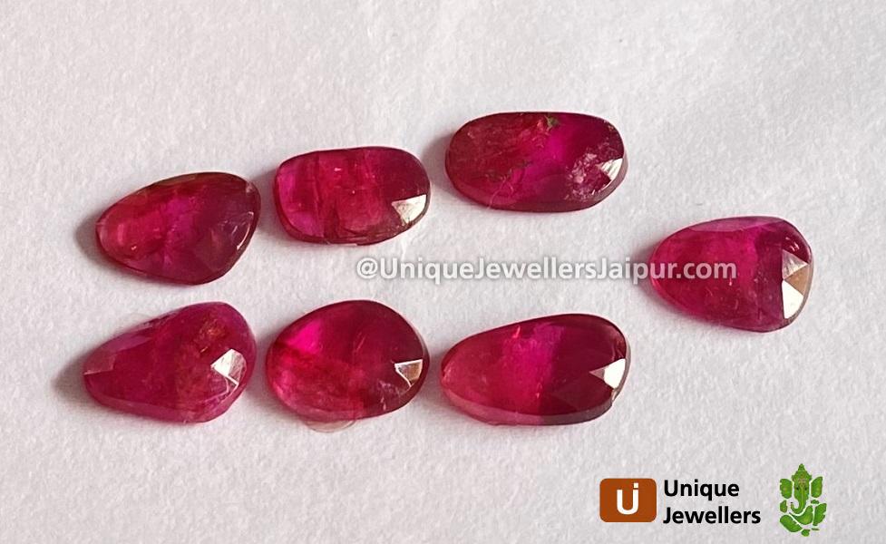 Rubelite Rose Cut Slices