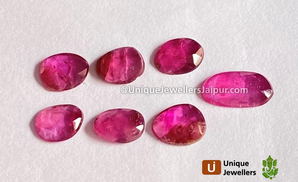 Rubelite Rose Cut Slices