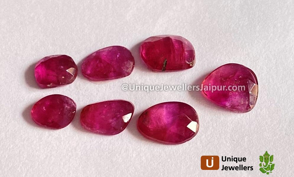 Rubelite Rose Cut Slices